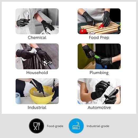 Nitrile Gloves, Black, 5 Mil, (200) - Image 6