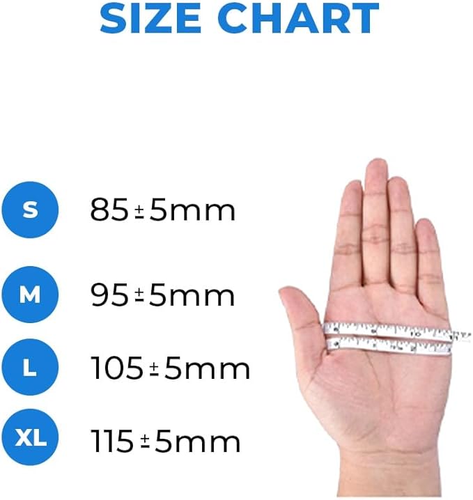 Medelim Nitrile Medical Gloves, Blue, 5 Mil (100) - Image 7